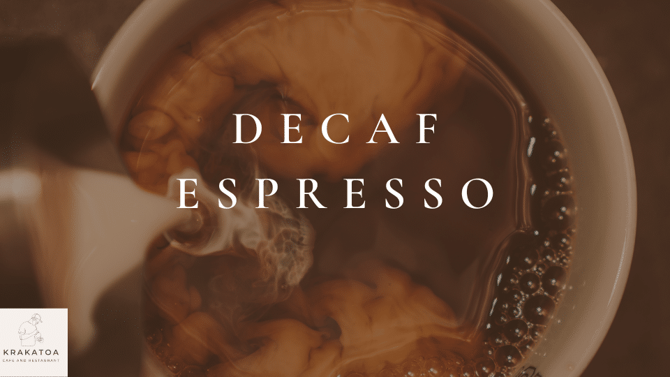 A beautiful cup of decaf espresso